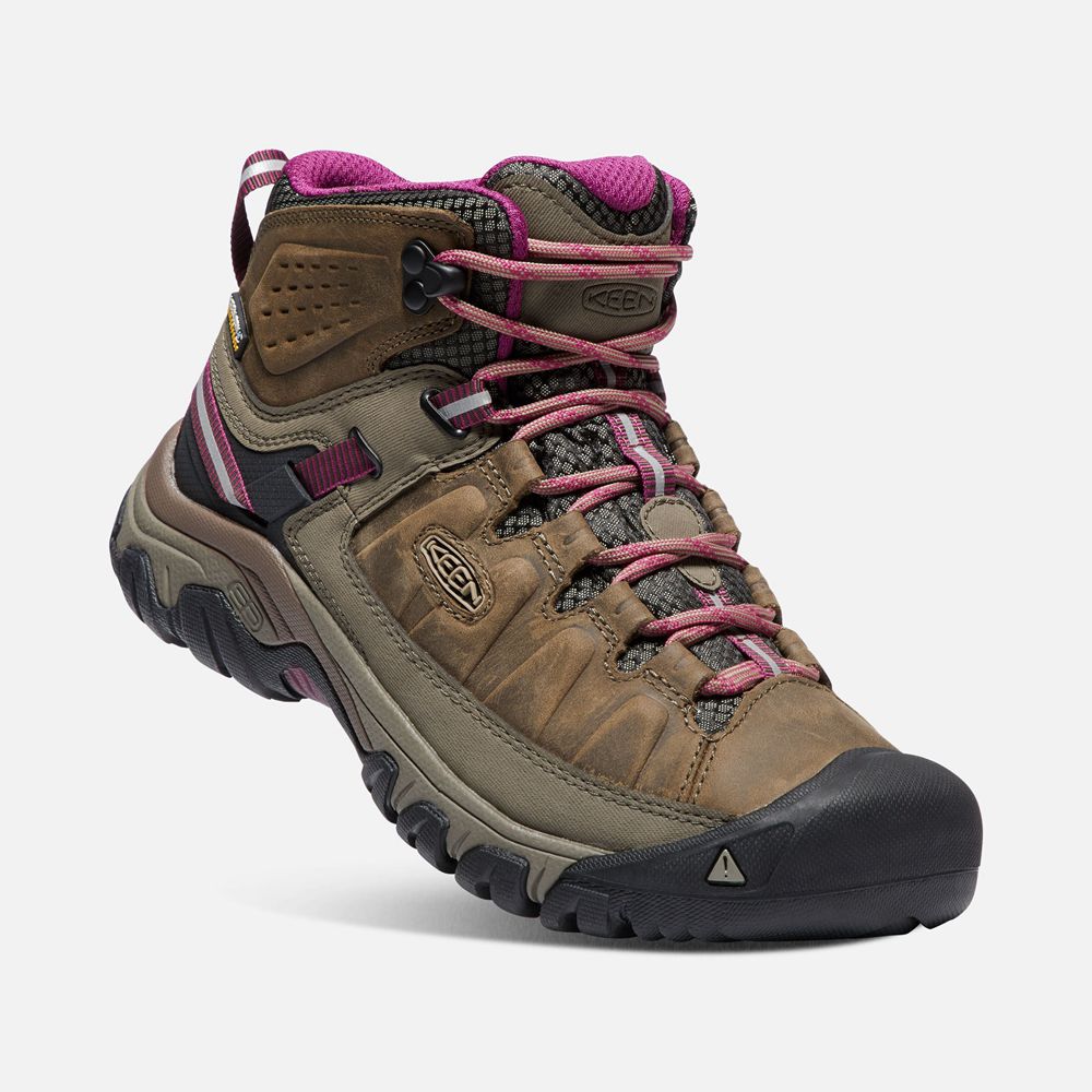 Bottes de Randonnée Keen Femme Marron | Targhee Iii Waterproof Mid | JCATE-7146